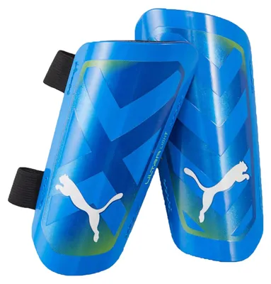 Produktbild von Puma - Herren/Damen Unisex Fußball-Schienbeinschutz, leicht, Doppelriemen PP5173 (L) (Blau)