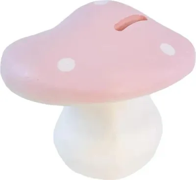 Image de Egmont Toys Tirelire Champignon rose - Idée cadeau pour les enfants 11 cm