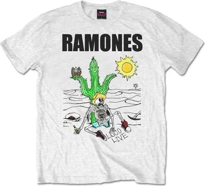 Produktbild von Ramones - "Loco Live" T-Shirt für Herren/Damen Uni RO1307 (XL) (Weiß)