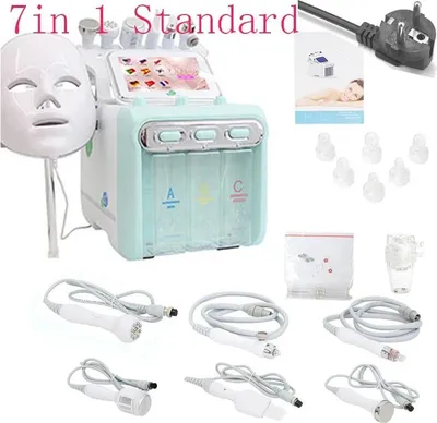 Image de Appareil de dermabrasion faciale, soin de la peau multifonctionnel, source de courant électrique, 7 en 1 VERT, EU-c