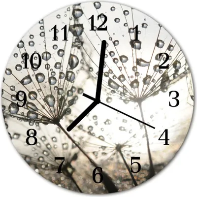Immagine prodotto di Orologio da parete a vetro, ideale per la cucina, con design a goccia, colore grigio, diametro 30 cm