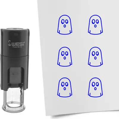 Produktbild von CombiCraft Selbstfärbender Stempel 'Geist' in der Farbe Blau, Ø10mm