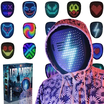 LED-Maske mit Gestenerkennung, leuchtend, für Kinder ab 6 Jahren