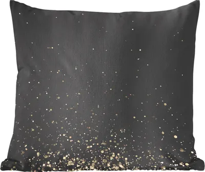 Produktbild von MuchoWow® Zierkissen Sofakissen Wohnzimmer Dekokissen 40x40 cm Glitter - Abstrakt - Schwarz - Foto Kissen - Schlafzimmer Dekoration