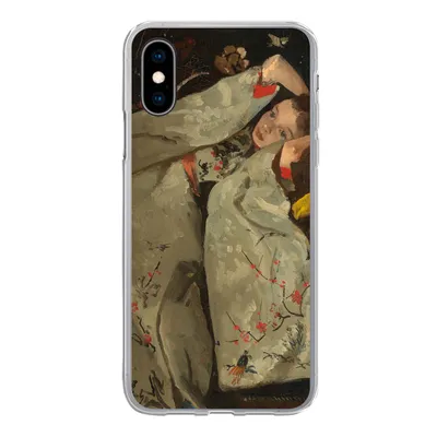 Produktbild von MuchoWow® Handyhülle Schutzhülle Hülle für iPhone X Mädchen im weißen Kimono - Gemälde von George Hendrik Breitner Silikon Softcase Handy Hülle - Handyhülle