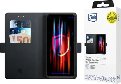 Produktbild von 3MK Wallet Case, Geldbörsenhülle, Motorola, Moto G54, Moto G54 Power Edition, 16,5 cm (6.5"), Schwarz