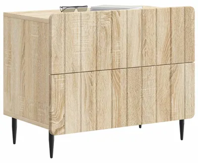 Image de vidaXL Table de chevet en chêne Sonoma 62 x 34,5 x 49,5 cm, aggloméré