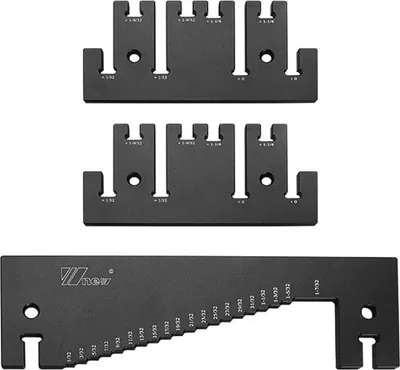 Produktbild von Tiefenmesser für Oberfräse und Tischkreissäge, Höhenmesser aus Aluminiumlegierung, Höhenmesswerkzeug, Tiefenmesslineal
