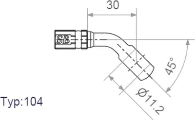 Produktbild von JMT TYP104 schwarzer Ringverbinder 11,2 mm 45