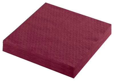 Produktbild von 200x Servietten Prägeservietten 1-lagig 33 x 33 cm bordeaux