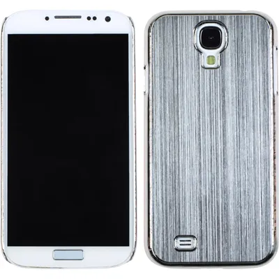 Produktbild von PhoneNatic Case kompatibel mit Samsung Galaxy S4 - Hülle silber Metallic Hard-case + 2 Schutzfolien