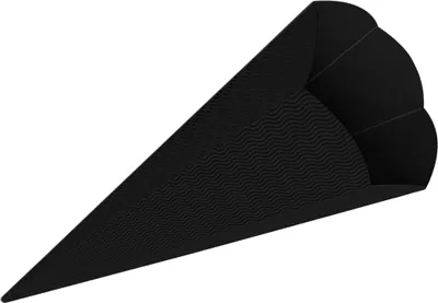 Produktbild von 3D Color Schultüten Bastelwellpappe 68CM SCHWARZ - Schultüten Rohling zum Basteln