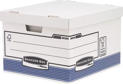 Produktbild von BankersBox Archivbox 29.4x38.7x44.5cm      blau/weiß    10VE