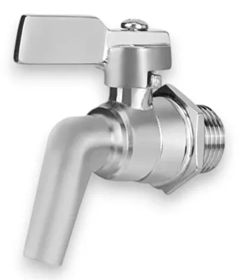 Immagine prodotto di Rubinetto a leva con erogazione a sfera in acciaio inox per fusti e serbatoi - M 3/4"