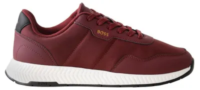 Produktbild von BOSS Titanium Runn nypu Hybride Turnschuhe aus synthetischem Textil mit Schnürsenkeln und geriffelter EVA-Gummisohle