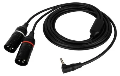 Productafbeelding van FL118 - Stereo-miniklinkconnector, rechte hoek, voor aansluiting op 2 XLR/M 3-polige connectoren