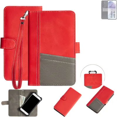Produktbild von K-S-Trade Handy Schutzhülle für Samsung Galaxy A55 5G Hülle Portemonnee Brieftasche Klapphülle Kartenfächer Flip Wallet Case Etui