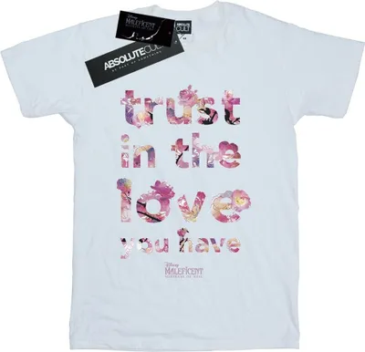 Produktbild von Disney - "Mistress Of Evil Trust In The Love" T-Shirt für Damen BI35393 (S) (Weiß)