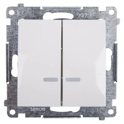 Zdjęcie produktu dla Kontakt-Simon DW5BL.01/11, Plastik, Biały, IP20, IP44, 250 V, 10 A, 75 mm