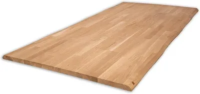 Produktbild von Silecomplaza Tischplatte Eiche Massiv Baumkante (80 x 120 cm, Eiche, naturbelassen)