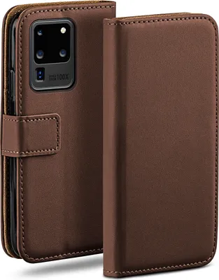 Produktbild von moex® Book Case kompatibel mit Samsung Galaxy S20 Ultra / 5G - Hülle 360 Grad klappbar, Dunkelbraun