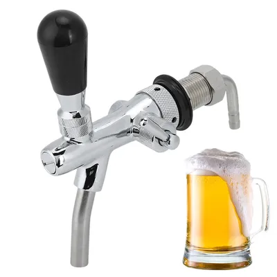 Produktbild von Bierzapfanlagen Einstellbare G5/8 Gewinde Bierhahn Chrome Fassbierhahn,Bierzapfhahn, Bier Zapfhahn für Hause Bar Restaurants