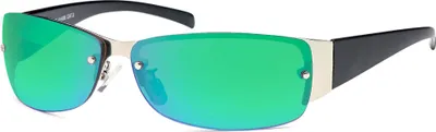 Produktbild von Herren Sonnenbrille 80er Fahrradbrille Sport Brille Retro Grün