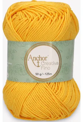Image de Anchor Creativa Fino – fil de coton mercerisé pour le crochet (couleur 00208)