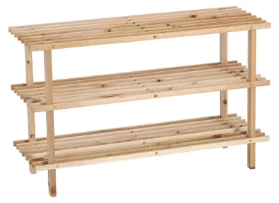 Produktbild von Zeller Schuhregal, Nadelholz, 3 Ablagen 80x26x49,5