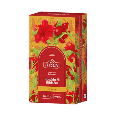 Obrázek produktu pro HYSON Rosehip & Hibiscus 40g (20 sáčků, bylinný čaj)