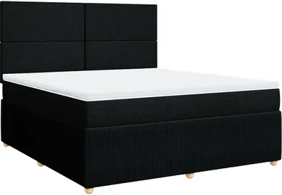 Produktbild von vidaXL Boxspringbett mit Matratze Schwarz 180x200 cm Stoff