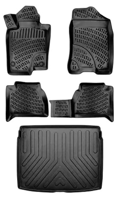 Produktbild von 3D Auto Gummimatten & Kofferraumwanne Set für DACIA Dokker Baujahr 2012-2021