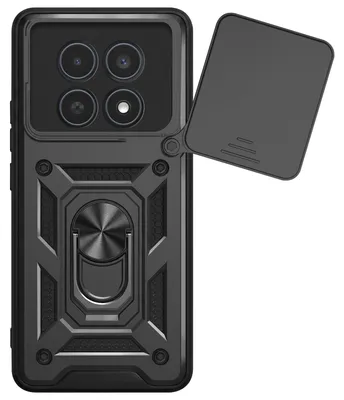 Produktbild von Mayaxess, Ring Hülle mit Kameraschiebeschutz für Redmi Note 15 4G, Schwarz