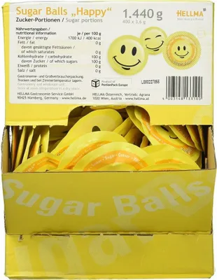 Produktbild von HELLMA Sugar Balls Happy Zuckersticks 400 x 3,6 g