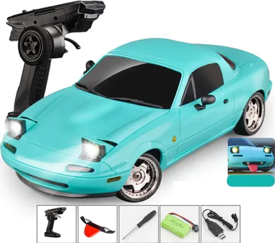 Produktbild von LDRC 1804 RTR 1/18 2.4G RWD RC Auto Drift für Mazda MX-5 Gyro LED Licht On-Road Vollproportionale Rennfahrzeuge Modelle Spielzeug - Blau