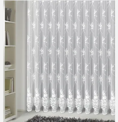 Produktbild von Fensterstore Jacquard  "Eni/Sina" - Größe (HxB): 245x300cm Farbe: Weiß