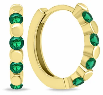Produktbild von Stylish gold-plated rings with green zircons EA676YG