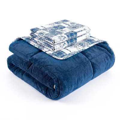 Produktbild von Einzelne Wellsoft Steppdecke mit doppelseitigem Kissenbezug 155X220 cm Steppdecke