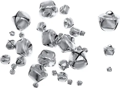 Produktbild von Oblique Unique 30 Metall Weihnachtsglöckchen Glocken als Tischdeko Weihnachten Weihnachtsbaum Weihnachtsdeko - silber