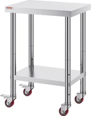 Zdjęcie produktu dla Stół gastronomiczny nierdzewny roboczy blat kuchenny 61x45 cm