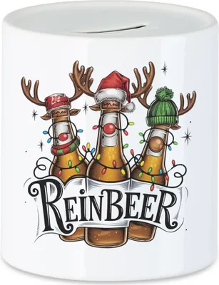 Produktbild von ReinBeer Spardose Bier Weihnachten Geschenkidee Weihnachtsbier Party Accessoire