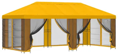 Obrázok produktu pre vidaXL Záhradný pavilón so zástenami, 6 x 3 m, žltý