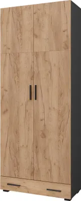Produktbild von Mehrzweckschrank Vicco Frank Anthrazit/Goldkraft Eiche 80 x 201.2 cm mit Schubladenmodul, Model 55804