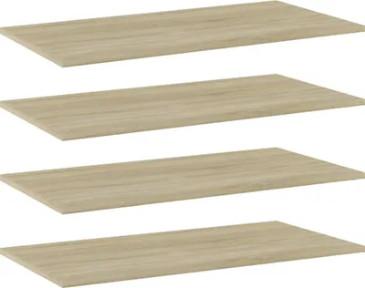 Produktbild von Möbel Bücherregal-Bretter 4 Stk. Sonoma-Eiche 80x40x1,5 cm - Wandregale 805336