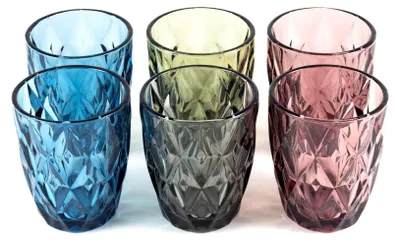 Produktbild von Set aus 6 Buntgläsern für Wasser und Fruchtsaft