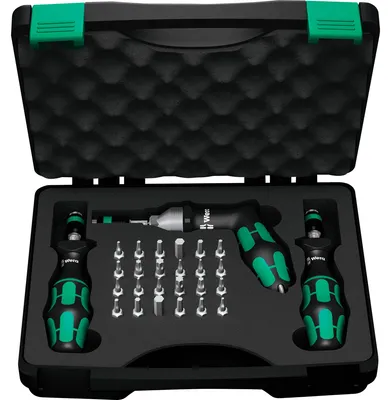 Imagen del producto de Juego de destornilladores de par WERA, modelos 7440/41/42, para tornillos hexagonales internos, Torx y Torx Plus