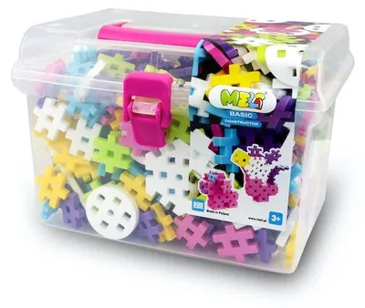 Produktbild von Meli Constructor Pink 500 – Kreativ-Baukasten mit 500 Teilen in Pastellfarben