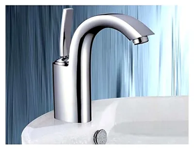 Produktbild von Einhand-Wasserhahn für Waschbecken, Waschtischarmatur, Bad Einhandmischer, Einhebel-Mischbatterie, Chrom