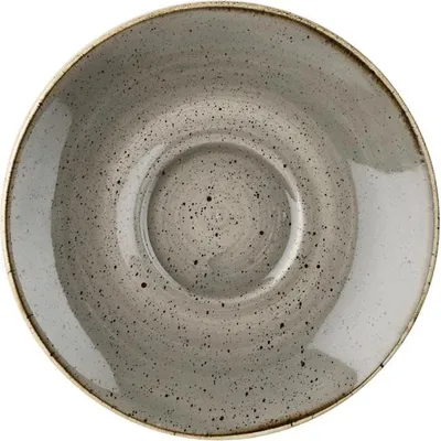 Produktbild von Churchill Stonecast Runde Cappuccino-Untertassen Pfefferkorngrau 158 mm (12 Stück)