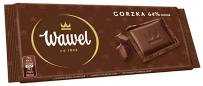 Zdjęcie produktu dla Wawel Czekolada Gorzka Premium 64% 90 G